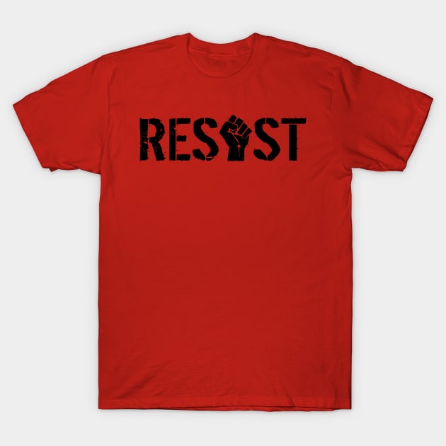 RESIST (fist clenched) T-Shirt by Elvdant
